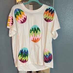 QUEEN OF SPARKLES groovy, egg T-shirt